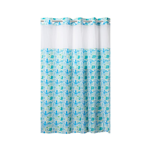 Shower Curtains Sea Life Pattern Shower Curtain Fabric Decor Set with
